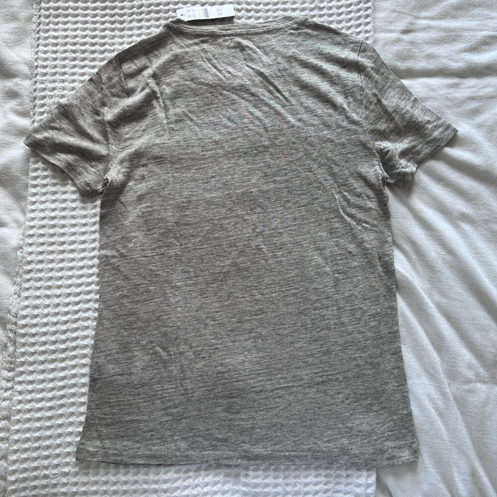 NWT J Crew Women's Linen Pocket Crew Neck T-Shirt - Picture 2 of 4